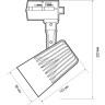Светильник светодиодный трековый JAZZWAY PTR 0130-2 30w 4000K 24гр. BL чёрный IP40 5022713